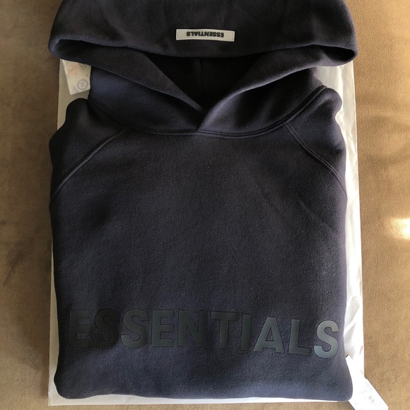 dark navy essentials hoodie